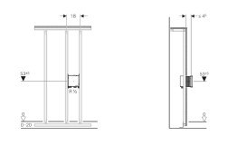 Траверса Geberit GIS для электронного вертикального смесителя 461.145.00.1