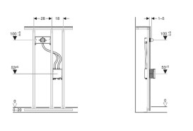 Траверса Geberit GIS для электронного встроенного в стену смесителя 461.146.00.1