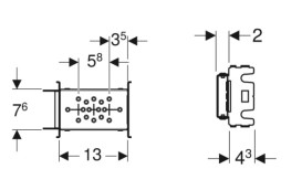 Траверса Geberit GIS для встроенного в стену смесителя наружного монтажа 461.742.00.1