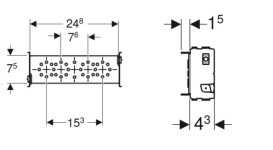 Траверса Geberit GIS для встроенного в стену смесителя наружного монтажа 153 мм 461.038.00.1