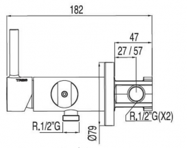 Гігієнічний душ + змішувач Tres колекція Max хром 134123