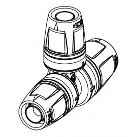 Трійник 90 ° редукційний Tece TECElogo пластик PPSU чорний 32x20x32 мм 8711013