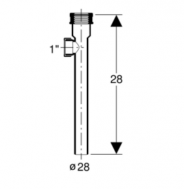 Тройник для сливной трубы Geberit с дополнительным подсоединением и манжетой 150.245.06.1
