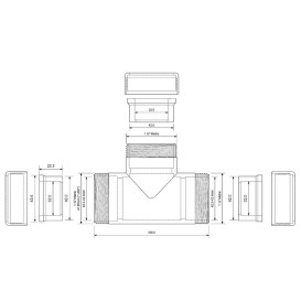 Тройник McAlpine 32х32х32 мм латунь хром 32E-CB