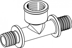 Тройник TECE TECEflex с внутренней резьбой 40хRp 3/4''х40 кремниевая бронза 709809