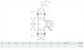 Тройник Viega Prestabo 1117.2 28хRp1/2х28 нелегированная сталь 558918