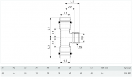 Трійник Viega Prestabo 1117.2 35хRp1/2х35 нелегированная сталь 558932