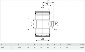 Трійник Viega Prestabo XL 1117.2 XL 108ХRP3 / 4х108 нелегована сталь 598099