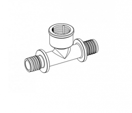 Тройной резьбовой фитинг TECE TECEflex 90° с внутренней резьбой 32х1