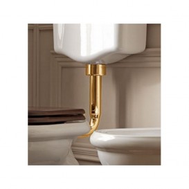 Труба для подключения низкого бачка Kerasan Retro/Waldorf золото 750491