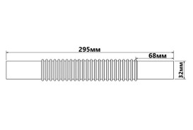 Гофрована труба для сифона для раковини McAlpine 32х32 мм латунь хром RS9