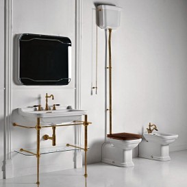 Труба сливная для высокого бачка Kerasan Waldorf/Retro бронза 754793