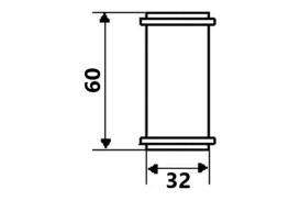 Труба-удлинитель для сифона для раковины McAlpine 60 мм 32 мм латунь хром RS14