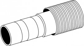 Труба универсальная 5S в защитной гофротрубе TECE TECEflex D 16х2,2 мм бухта 75 м черный 704616
