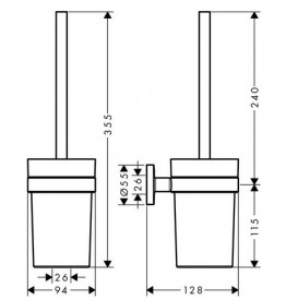 Туалетный ёршик Hansgrohe Logis Universal хром 41722000