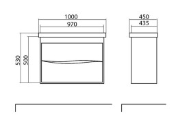 Тумба Аквародос Альфа 100 см с раковиной Elite ДСП/МДФ белый АР000040165