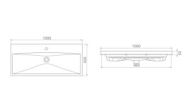 Тумба Аквародос Альфа 100 см с раковиной Elite ДСП/МДФ белый АР000040165