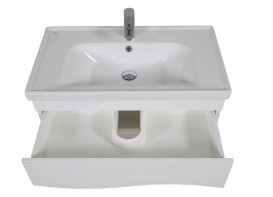 Тумба Аквародос Альфа 100 см із раковиною Frame ДСП/МДФ білий АР000040176