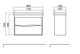 Тумба Аквародос Альфа 80 см с раковиной Elite ДСП/МДФ белый АР000040168