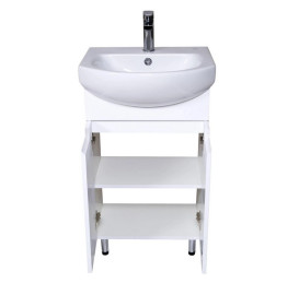 Тумба Аквародос Квадро 50 см с раковиной Руна ДСП/МДФ белый АР000040315