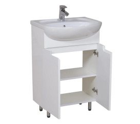 Тумба Аквародос Квадро 55 см із раковиною Нова ДСП/МДФ білий АР000040314