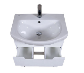 Тумба Аквародос Квадро 60 см с раковиной Руна ДСП/МДФ белый АР000040316