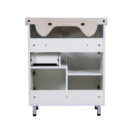 Тумба Аквародос Квадро 70 см с раковиной Руна ДСП/МДФ белый АР000040317