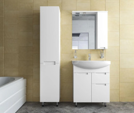 Тумба Аквародос Квадро 70 см с раковиной Руна ДСП/МДФ белый АР000040317