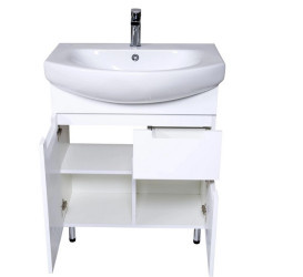 Тумба Аквародос Квадро 70 см с раковиной Руна ДСП/МДФ белый АР000040317