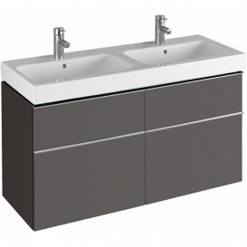 Тумба для подвійної раковини Geberit iCon з чотирма висувними ящиками ДСП лава/матове покриття 841521000