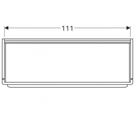 Тумба для подвійної раковини Geberit myDay з одним висувним ящиком ДСП сіро-коричневий/високоглянцеве покриття 824131000