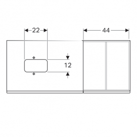 Тумба для раковини Geberit Citterio з двома висувними ящиками і полицею ДСП бежевий/бежевий дуб 500.564.JI.1