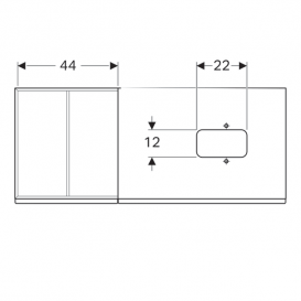 Тумба для раковини Geberit Citterio з двома висувними ящиками і полицею ДСП чорний/сіро-коричневий дуб 500.565.JJ.1