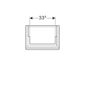 Тумба для раковины Geberit Citterio с одной дверью ДСП черное глянцевое стекло/серо-коричневый дуб 500.555.JJ.1