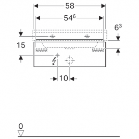 Тумба для раковины Geberit Xeno² с одним выдвижным ящиком ДСП серый/матовое покрытие 500.505.00.1