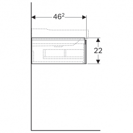 Тумба для раковины Geberit Xeno² с одним выдвижным ящиком ДСП серый/матовое покрытие 500.508.00.1