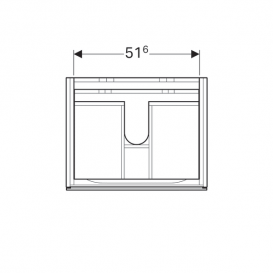 Тумба для раковини Geberit Xeno² з двома висувними ящиками ДСП сірий/матове покриття 500.506.00.1