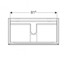 Тумба для раковины Geberit Xeno² с двумя выдвижными ящиками ДСП белый/высокоглянцевое покрытие 500.509.01.1