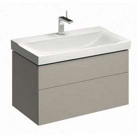 Тумба для раковины Geberit Xeno² с двумя выдвижными ящиками ДСП серый/матовое покрытие 500.509.00.1