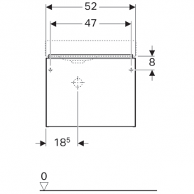 Тумба для раковины Geberit iCon 53 см с одним выдвижным ящиком ДСП белый/высокоглянцевое покрытие 840052000