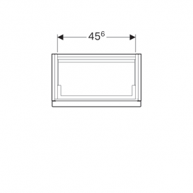 Тумба для раковини Geberit iCon 53 см з одним висувним ящиком ДСП платиновий/високоглянцеве покриття 840054000
