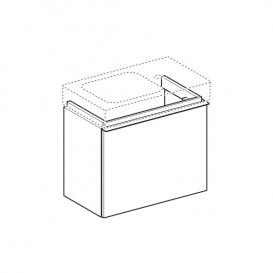 Тумба для раковини Geberit iCon 53 см з одним висувним ящиком ДСП натуральний дуб/меламін деревна структура 841054000