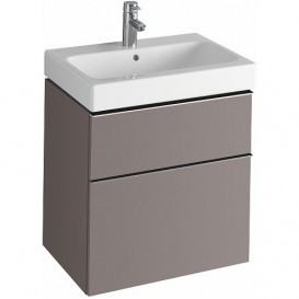 Тумба для раковины Geberit iCon с двумя выдвижными ящиками ДСП платиновый/высокоглянцевое покрытие 840362000