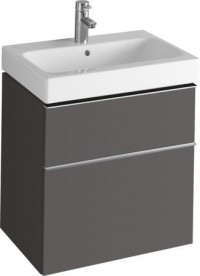 Тумба для раковины Geberit iCon с двумя выдвижными ящиками ДСП лава/матовое покрытие 841361000