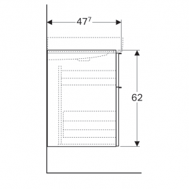 Тумба для раковины Geberit iCon с двумя выдвижными ящиками ДСП натуральный дуб/меламин древесная структура 841377000