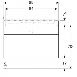 Тумба для раковини Geberit iCon з двома висувними ящиками ЛДСП білий/високоглянцеве покриття 840390000