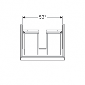 Тумба для раковини Geberit iCon з одним висувним ящиком ДСП білий/матове покриття 841260000
