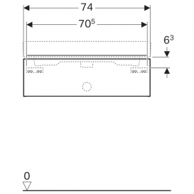 Тумба для раковины Geberit iCon с одним выдвижным ящиком ДСП белый/высокоглянцевое покрытие 840275000