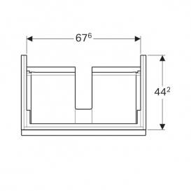 Тумба для раковины Geberit iCon с одним выдвижным ящиком ДСП белый/матовое покрытие 841275000