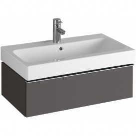 Тумба для раковины Geberit iCon с одним выдвижным ящиком ДСП лава/матовое покрытие 841276000